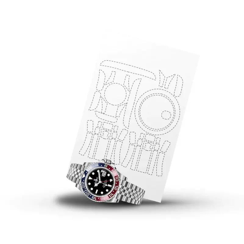 Rolex GMT MASTER II -PEPSI -40MM-Jubilee Protection Sticker