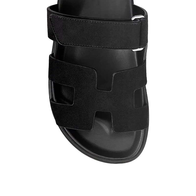 Hermes Chypre Velvet Sandal -Black -39