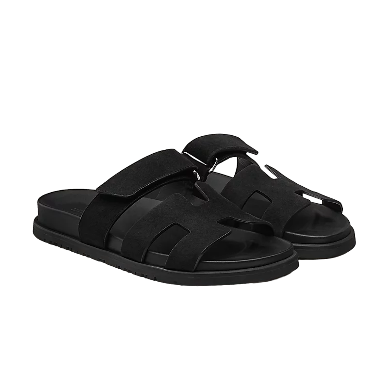 Hermes Chypre Velvet Sandal -Black -39