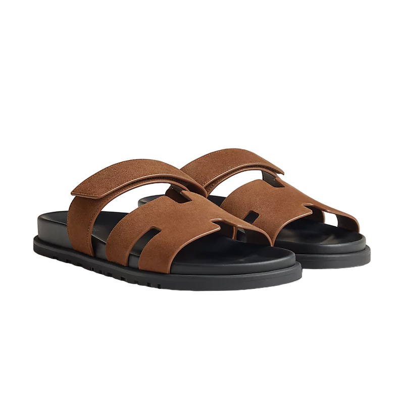 Hermes Chypre Velvet Sandal - Brown - 43